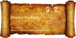 Hupka Kadosa névjegykártya